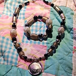 Murano Lamp work Glass Necklace And Bracelet